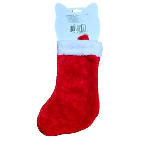 5 New Pet Christmas Stocking Red Plush Paws Ho Holiday Cat Dog Puppy Kitten Gift - Picture 4 of 9
